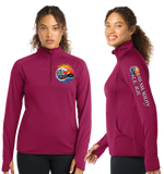 BADICE26/SportTek Women SportWick Stretch QTR Zip Pullover/LST850