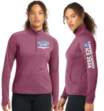 CCICE26/SportTek Women SportWick Stretch QTR Zip Pullover/LST850