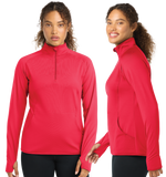 Kra26/SportTek Women SportWick Stretch QTR Zip Pullover/LST850