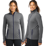 Sun26/SportTek WOMEN SportWick Stretch Contrast FULL ZIP Jacket/LST853
