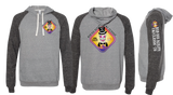 BADCLASS26/JERZEES Snow Heather French Terry Raglan Hooded Sweatshirt/90MR