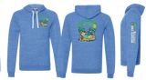 FIVE26/JERZEES Snow Heather French Terry Raglan Hooded Sweatshirt/90MR