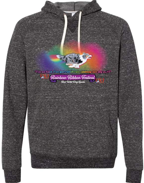 Rainbow/JERZEES Snow Heather French Terry Raglan Hooded Sweatshirt/90MR