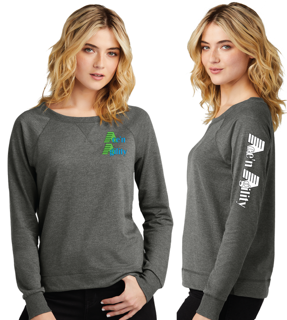 ACEN/Women Featherweight French Terry Long Sleeve Crewneck/DT672