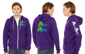 ACEN/Bella Canvas mid weight Full zip hoodie/3739