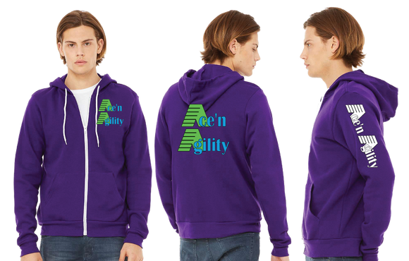 ACEN/Bella Canvas mid weight Full zip hoodie/3739