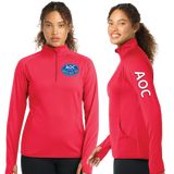 AOC/SportTek Women SportWick Stretch QTR Zip Pullover/LST850