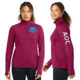 AOC/SportTek Women SportWick Stretch QTR Zip Pullover/LST850