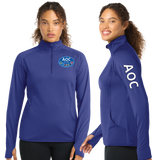 AOC/SportTek Women SportWick Stretch QTR Zip Pullover/LST850