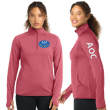AOC/SportTek Women SportWick Stretch QTR Zip Pullover/LST850