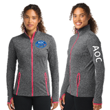 AOC/SportTek WOMEN SportWick Stretch Contrast FULL ZIP Jacket/LST853