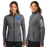 AOC/SportTek WOMEN SportWick Stretch Contrast FULL ZIP Jacket/LST853
