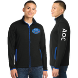 AOC/SportTek SportWick Stretch Contrast FULL ZIP Jacket/ST853