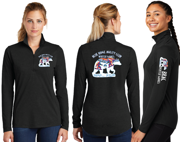 BRACWIN25/TriBlend Wicking Lightweight Quarter Zip Pullover/LST407