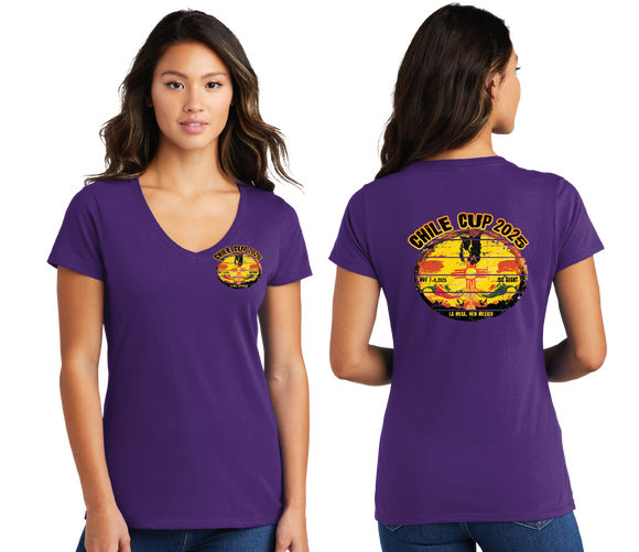 CHILIE25/Port n Company Women V Neck Tee/LPC450V