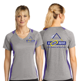 CLICK/Sport Tek Ladies Heather Colorblock Contender VNeck Tee/LST361