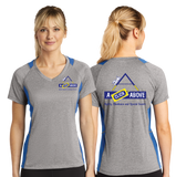 CLICK/Sport Tek Ladies Heather Colorblock Contender VNeck Tee/LST361