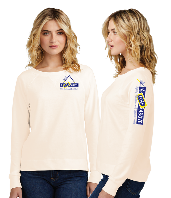 CLICK/Women Featherweight French Terry Long Sleeve Crewneck/DT672