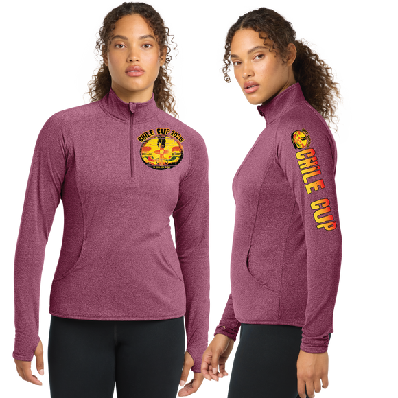 Chili25/SportTek Women SportWick Stretch QTR Zip Pullover/LST850