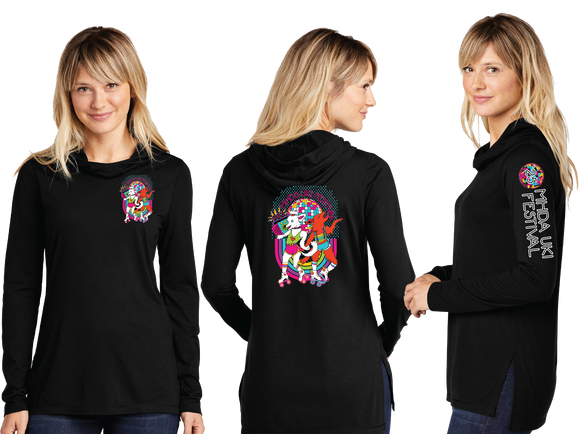 DISCO25/Sport Tek Women TriBlend Wicking Long Sleeve Hoodie/LST406