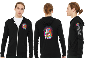 DISCO25/Unisex Triblend Lightweight Full Zip Hooded Long Sleeve Tee/3939