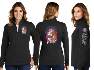 DISCO25/Ladies 9oz Quarter Zip Sweatshirt/LST253/