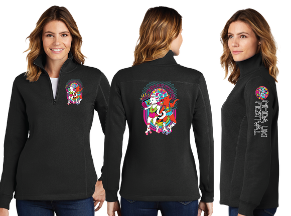 DISCO25/Ladies 9oz Quarter Zip Sweatshirt/LST253/