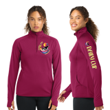 Dairy24/SportTek Women SportWick Stretch QTR Zip Pullover/LST850