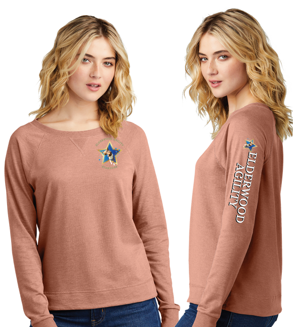 ELDER/Women Featherweight French Terry Long Sleeve Crewneck/DT672