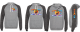 FIREICE25/JERZEES Snow Heather French Terry Raglan Hooded Sweatshirt/90MR