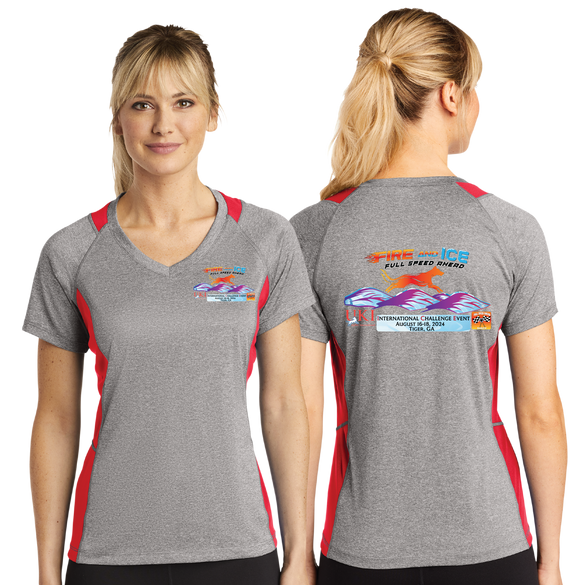 FSA/Sport Tek Ladies Heather Colorblock Contender VNeck Tee/LST361