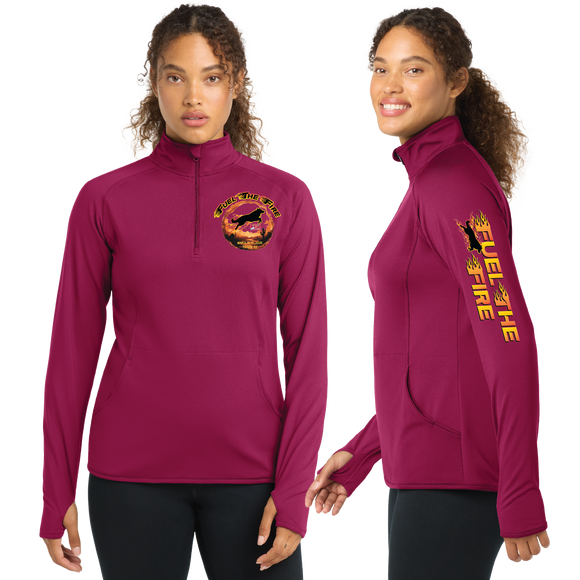FUEL26/SportTek Women SportWick Stretch QTR Zip Pullover/LST850