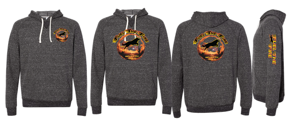 FUEL26/JERZEES Snow Heather French Terry Raglan Hooded Sweatshirt/90MR