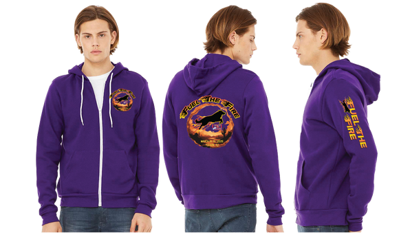 FUEL26/Bella Canvas mid weight Full zip hoodie/3739