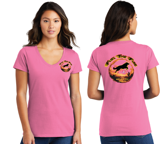 FUEL26/Port n Company Women V Neck Tee/LPC450V