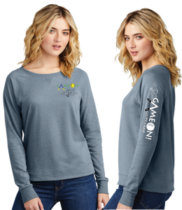 GAME24/Women Featherweight French Terry Long Sleeve Crewneck/DT672