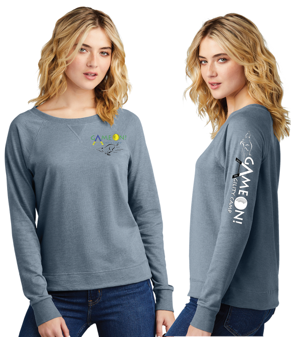 GAME24/Women Featherweight French Terry Long Sleeve Crewneck/DT672