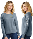 GAME24/Women Featherweight French Terry Long Sleeve Crewneck/DT672