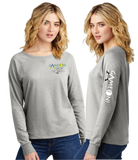 GAME24/Women Featherweight French Terry Long Sleeve Crewneck/DT672