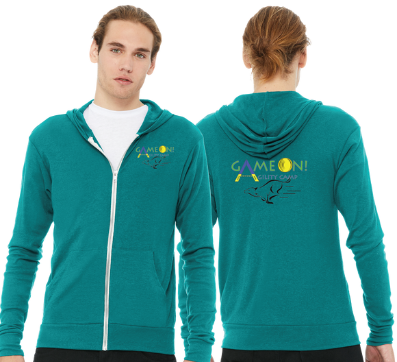 GAME24/Unisex Triblend Lightweight Full Zip Hooded Long Sleeve Tee/3939