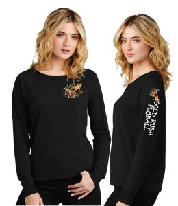 GOLD RUSH/Women Featherweight French Terry Long Sleeve Crewneck/DT672