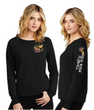 GOLD RUSH/Women Featherweight French Terry Long Sleeve Crewneck/DT672