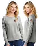 GOLD RUSH/Women Featherweight French Terry Long Sleeve Crewneck/DT672