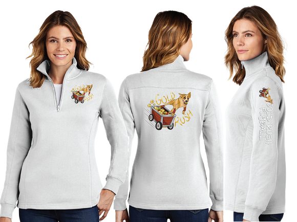 GOLD RUSH/Ladies 9oz Quarter Zip Sweatshirt/LST253