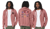 KCA/Bella Canvas mid weight Full zip hoodie/3739