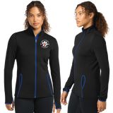 KCA/SportTek WOMEN SportWick Stretch Contrast FULL ZIP Jacket/LST853