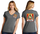 MICAJR/Port  n Company Women's TriBlend V Neck Tee/LPC330V