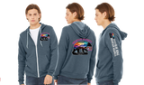 MM25/Bella Canvas mid weight Full zip hoodie/3739