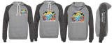 OCEAN25/JERZEES Snow Heather French Terry Raglan Hooded Sweatshirt/90MR
