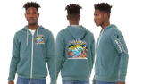 OCEAN25/Bella Canvas mid weight Full zip hoodie/3739